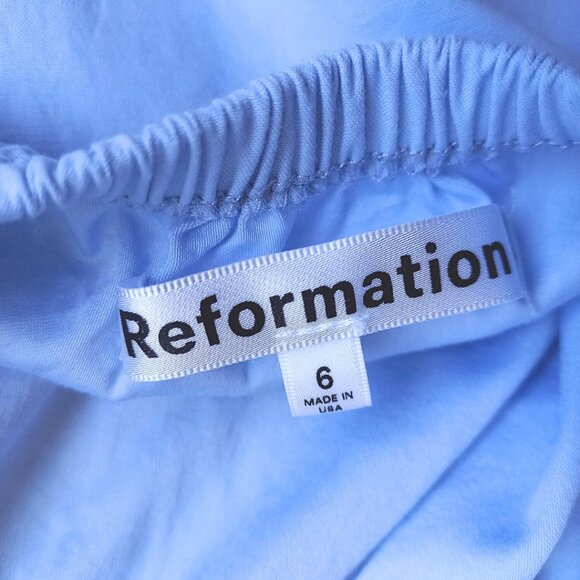 Reformation Blue Halter Fit & Flare Dress – Size 6 (S/M) - Picture 7 of 8